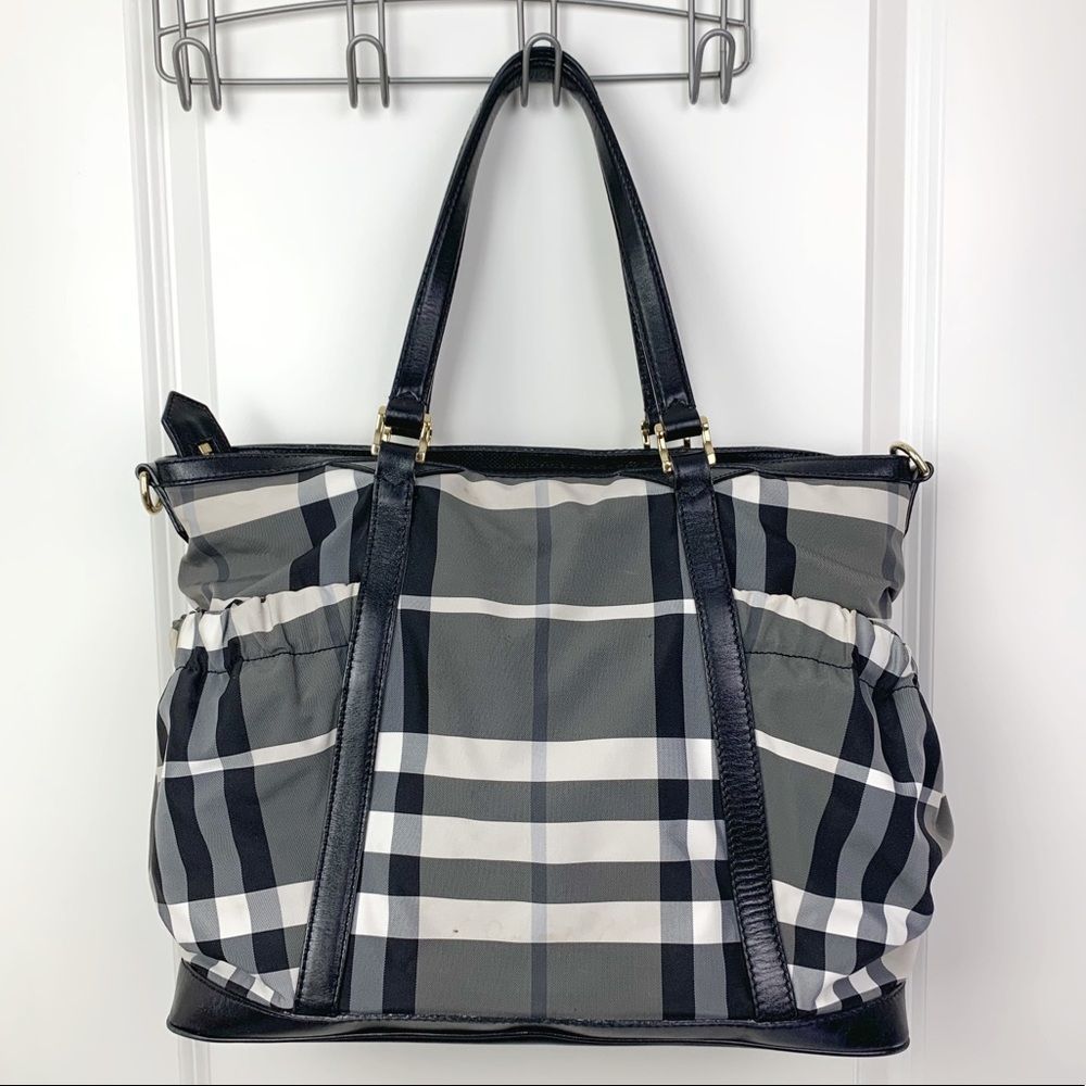 Burberry Black Nova Check Baby Tote Bag